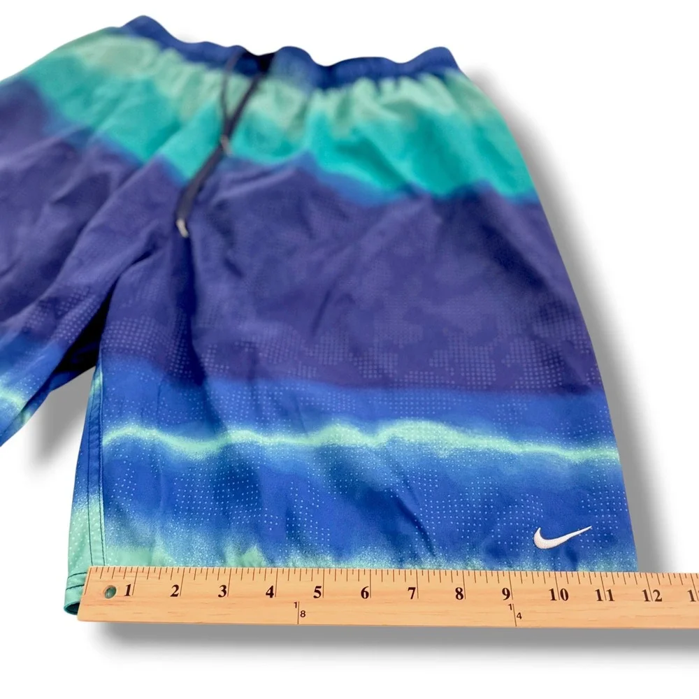 Nike Swim Trunks Men XXL Blue Teal Tie Dye Board Shorts NESSA576